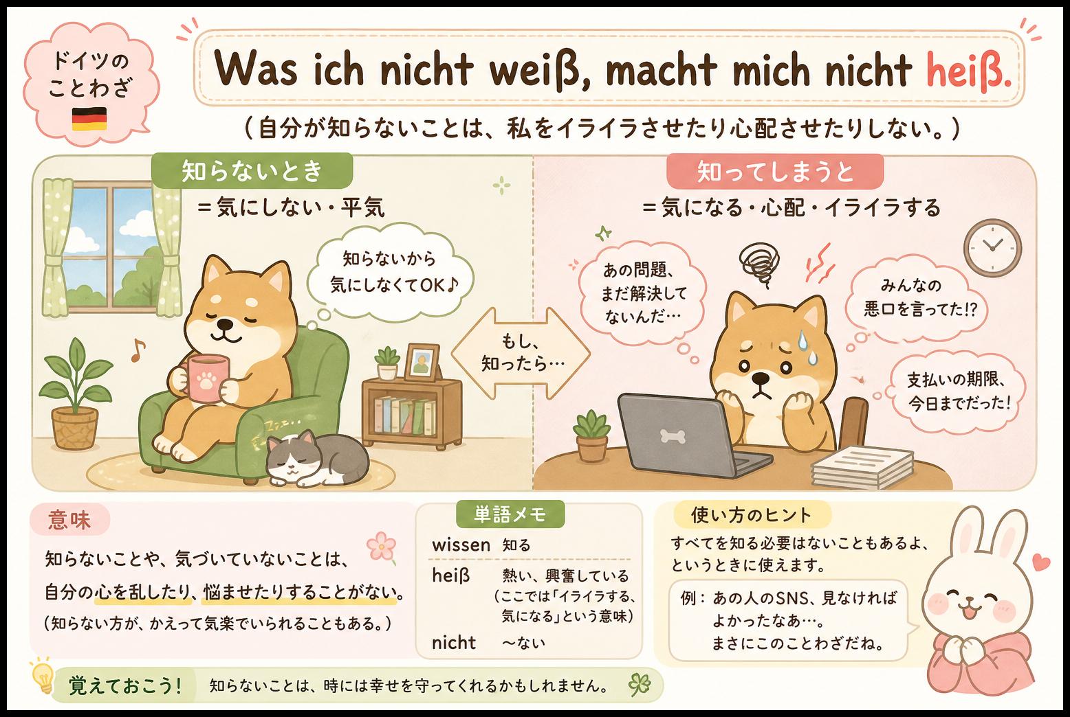 Was ich nicht weiß, macht mich nicht heiß.