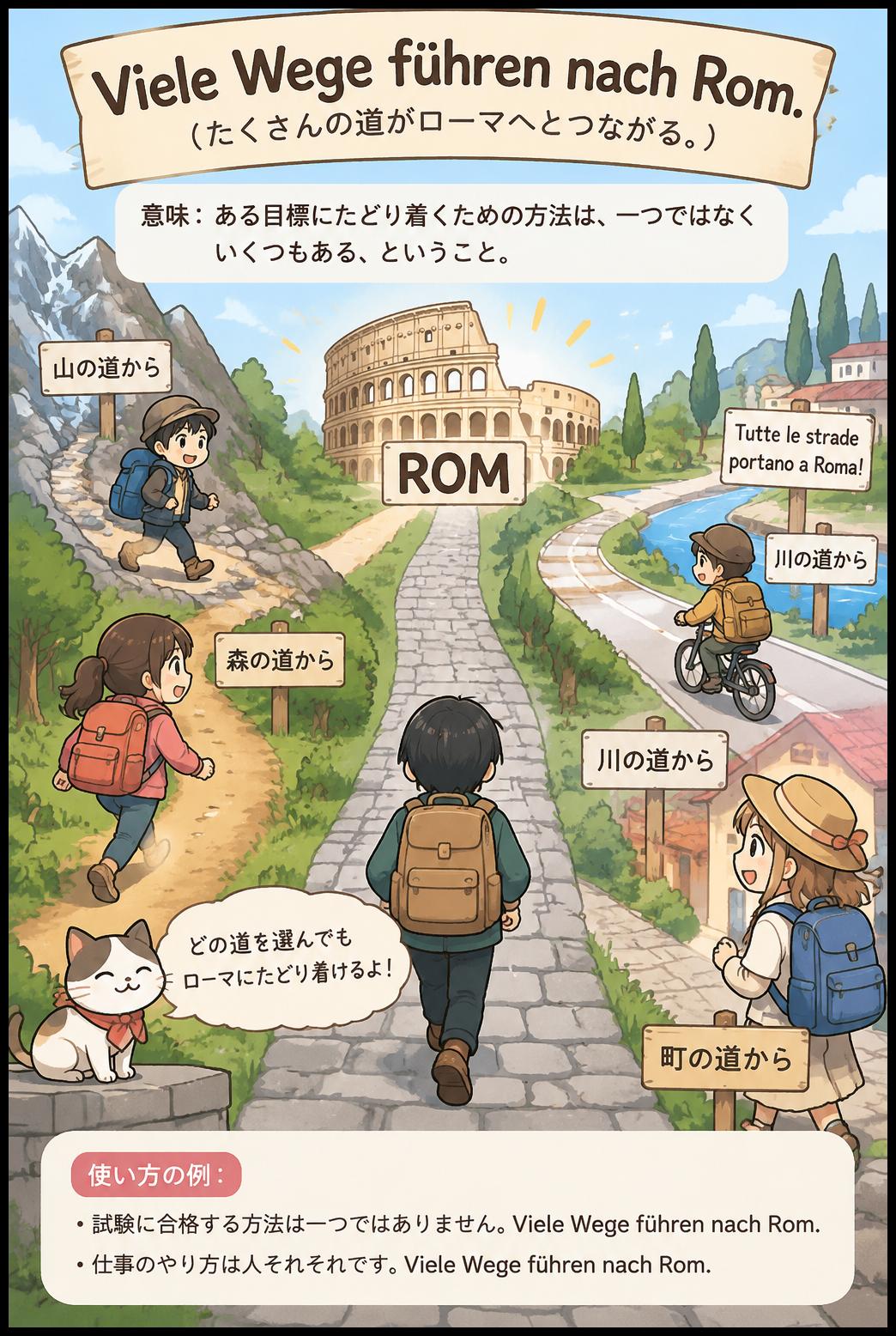 Viele Wege führen nach Rom.